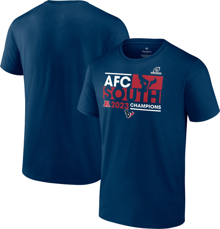 Men's Fanatics Navy Houston Texans 2023 AFC South Division Champions Big & Tall T-Shirt