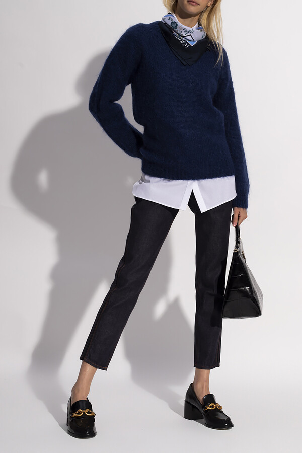 Erdem Knitted Sweater Women's Navy Blue - ShopStyle