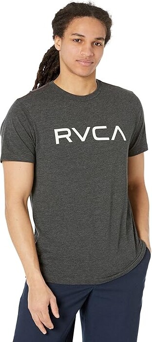 RVCA Big Short Sleeve T-Shirts Men's T Shirt Black/White : SM, Cotton/Polyester