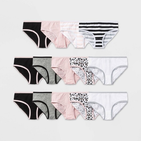 Girls' 3pk Cotton Cami Bra - Cat & Jack™ Gray/white/black : Target