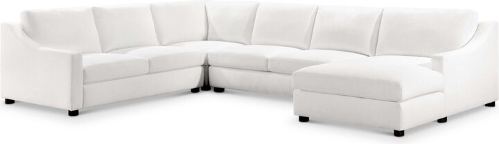 Abbyson Living Garcelle 4 Piece Stain-Resistant Fabric Sectional