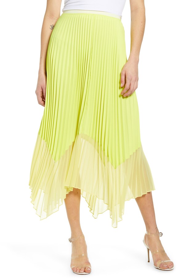French Connection Ali Colorblock Pleated Skirt - ShopStyle