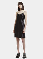 Helmut Lang Zip Trim Silk Cami Mini Dress in Black