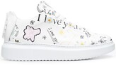 Thumbnail for your product : Joshua Sanders Graffiti-Print Lace-Up Sneakers