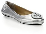 Thumbnail for your product : Tory Burch Minnie Travel Metallic Leather Ballet Flats