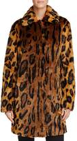 Thumbnail for your product : GUESS Abigal Leopard Print Faux Fur Coat