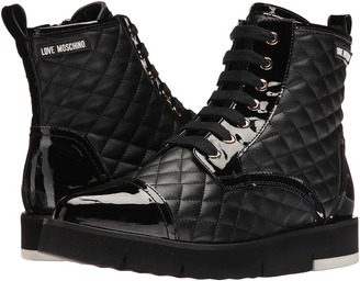 Love Moschino Quilted Combat Sneaker Women's Boots