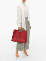 Thumbnail for your product : Fendi Runaway Medium Perforated Logo Leather Tote - Womens - Red Multi
