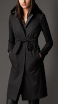 Thumbnail for your product : Burberry Gabardine Trench Coat With Fur Warmer