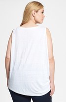 Thumbnail for your product : Eileen Fisher Ballet Neck Organic Linen Top (Plus Size)