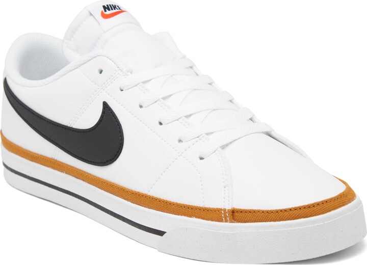 Nike Men's Court Legacy Casual Sneakers from Finish Line - White, Desert  Ochre, Black - ShopStyle
