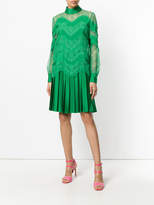 Thumbnail for your product : Valentino lace embroidered and pleated dress