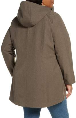 Kristen Blake Soft Shell Water-Repellent Hooded Jacket (Plus Size)