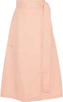 Thumbnail for your product : Sandro Nord Twill Wrap Midi Skirt