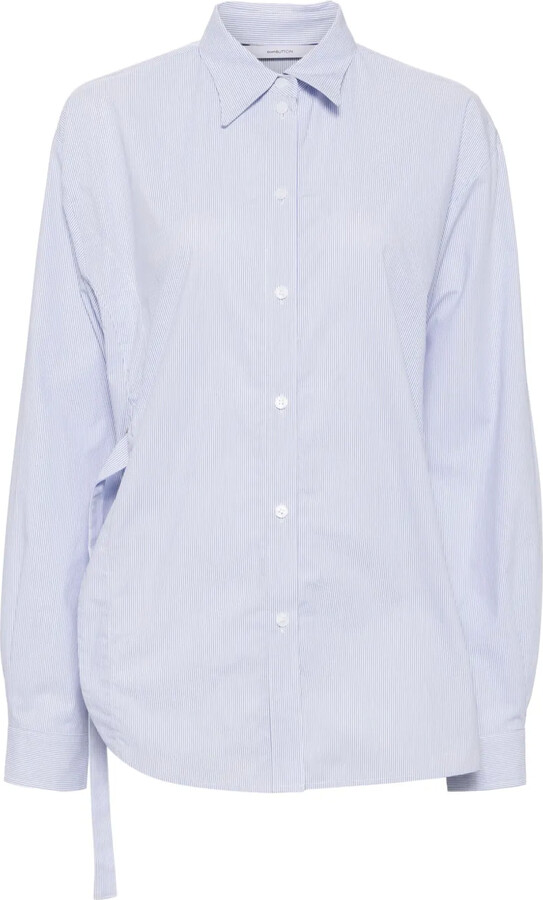 pushBUTTON Striped Oversized Shirt