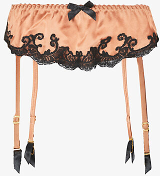 Agent Provocateur Womens Gold/Black Molly Suspender Gold Black