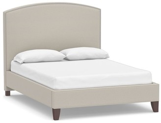Pottery Barn Fillmore Curved Upholstered Tall Bed