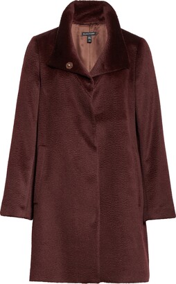 Eileen Fisher High Collar Wool & Alpaca Blend Coat