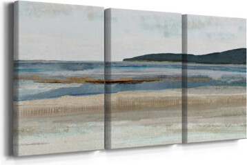 Rosecliff Heights Saltwater Bay I -Custom Wrapped Gallery Canvas - 3 Pieces