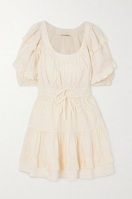Ulla Johnson Naomi Ruffled Cotton-poplin Mini Dress - White