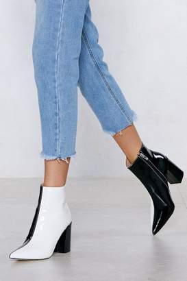 Nasty Gal Opposites Attract Two-Tone Boot