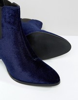 Thumbnail for your product : Park Lane Velvet Heeled Chelsea Boots