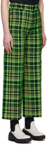 Thumbnail for your product : S.R. STUDIO. LA. CA. Green Check Suit Trousers