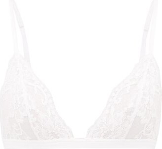 La Perla Souple Floral-lace Soft Cup Bra - Womens - White