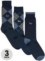 Thumbnail for your product : Pringle Mens Argyle Socks (3 Pack) - Navy
