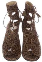 Thumbnail for your product : Opening Ceremony Leopard Printed Lace-Up Sandals