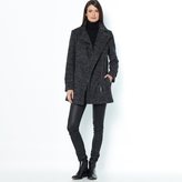 Thumbnail for your product : La Redoute R essentiel Wool Bouclé Coat with Asymmetric Zip Fastening