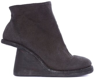Guidi Layered Wedge Ankle Boots