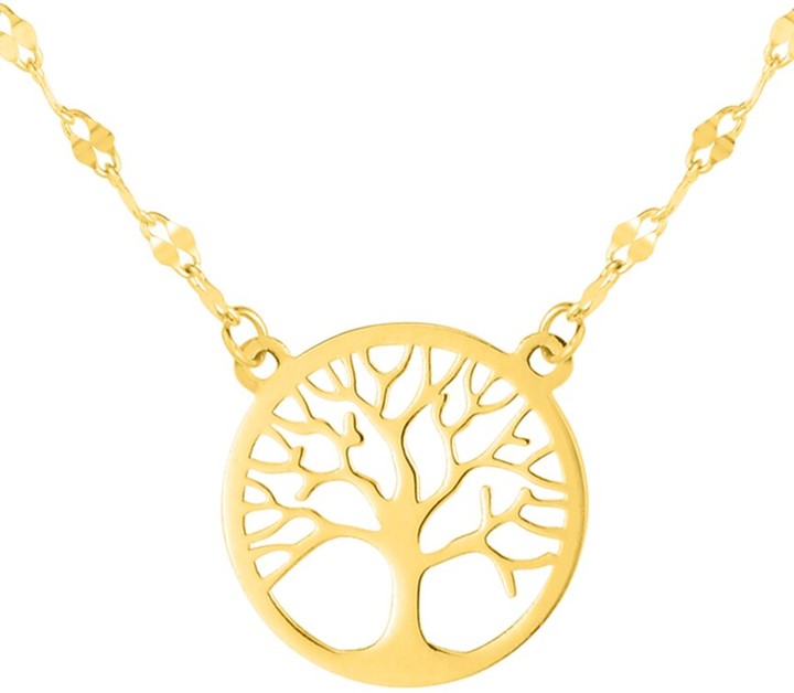 Italian Gold 14K Tree Necklace