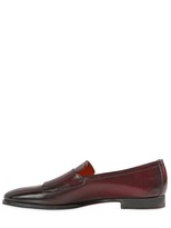 Thumbnail for your product : Santoni Hand-Painted Leather Monk Strap Loafers