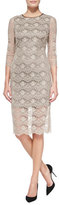 Thumbnail for your product : Erin Fetherston ERIN Eloise 3/4-Sleeve Lace Sheath Dress