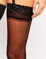 Thumbnail for your product : ASOS COLLECTION 15 Denier Lace Top Hold Ups