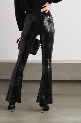 Commando Sequined Stretch-tulle Flared Pants - Black