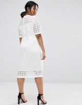 Thumbnail for your product : ASOS Curve CURVE Cage Mesh Insert Midi Pencil Dress