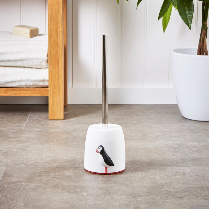 Dunelm Puffin Toilet Brush White/Black ShopStyle Bath Accessories