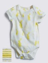 Thumbnail for your product : Marks and Spencer 7 Pack Unisex Bunny Short Sleeve Bodysuits