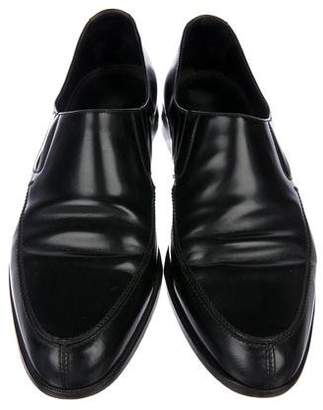 Dolce & Gabbana Leather Round-Toe Loafers