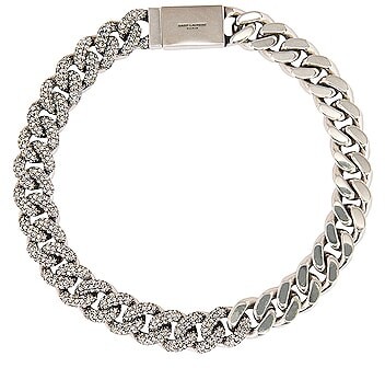 Monogramme necklace Saint Laurent Silver in Metal - 24730097