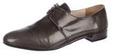 Thumbnail for your product : Prada Leather Round-Toe Oxfords