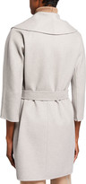Thumbnail for your product : Max Mara Messi Wool Wrap Coat, Gray