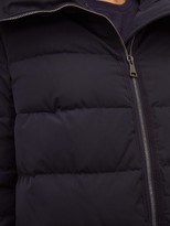 Thumbnail for your product : Moncler Belia Fluted-sleeve Quilted-down Coat - Navy