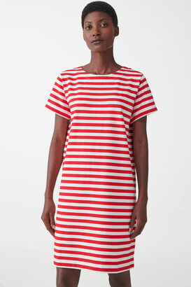 Cos Striped Cotton T-Shirt Dress - ShopStyle