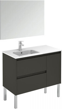 WS Bath Collections Ambra 36" Single Bathroom Vanity Set with Mirror