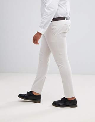 ASOS Design PLUS Super Skinny Smart Pants In Cream