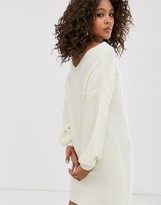 Thumbnail for your product : Fashion Union Tall oversized cable knit sweater dress