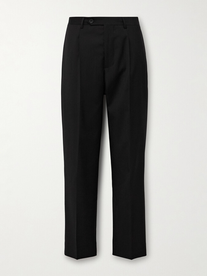 mfpen Straight-Leg Pleated Wool-Crepe Suit Trousers
